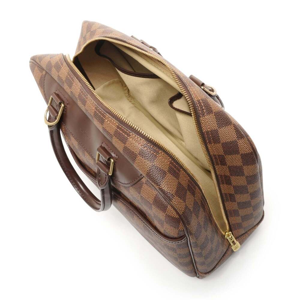 LOUIS VUITTON Authentic Brown Deauville Boston Bag - Picture 10 of 11
